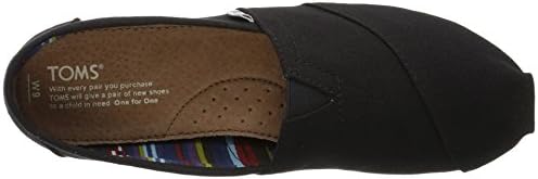 Toms Women's 10002472 Canvas Alpargata Flat, Black, 8.5 M US | Image 1