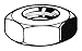 9/16"-12 Grade A Zinc Plated Finish Low Carbon Steel Jam Hex Nuts, 10 pk.