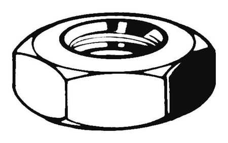 5/8-11 Plain Finish 316 Stainless Steel Jam Hex Nuts, 10 pk.