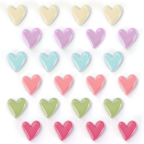 Set 24 Imanes Decorativos Corazón Multicolor