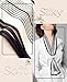 Clysoru Silk Neck Scarf Printed Scarves Head Women'S Fashion Oblique Angle Satin Scarfs For Bag Hair 59” X 5.9”