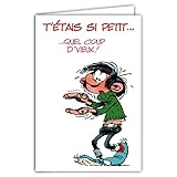 Carte double Gaston Lagaffe GLCT-0142 Carte d\'anniversaire avec Motif Coup de vieux