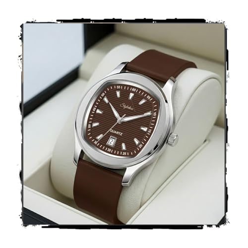Image of styledose Minimalist dial Softest Adjustable Silicon Belt Quartz Analog Date Display Wrist Watch for Men