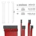 ABNO1 PSU Cable Extension Kit - Two Sets of Combs: 1x24Pin, 1x8Pin, 2x8Pin PCI-E, 30CM Length, Sleeved Cable for ATX Power Supply (Red)