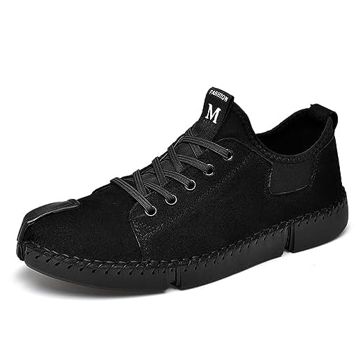 Scarpe da Motociclista da Uomo Stivali da Moto Fatti a Mano Morbidi e Traspiranti Stivali da Corsa Scarpe da Moto Fuoristrada per Quattro Stagioni,Nero,42 EU