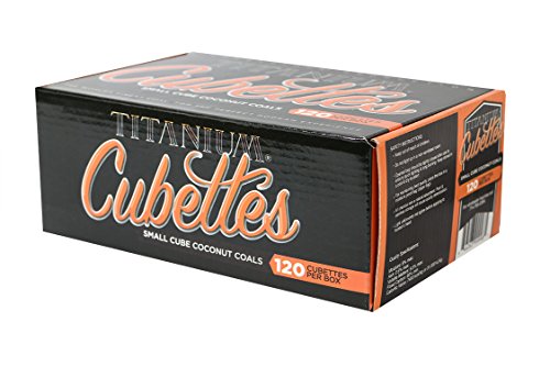HookahJohn Titanium Coconut Hookah Coals - 120 Count Cubettes