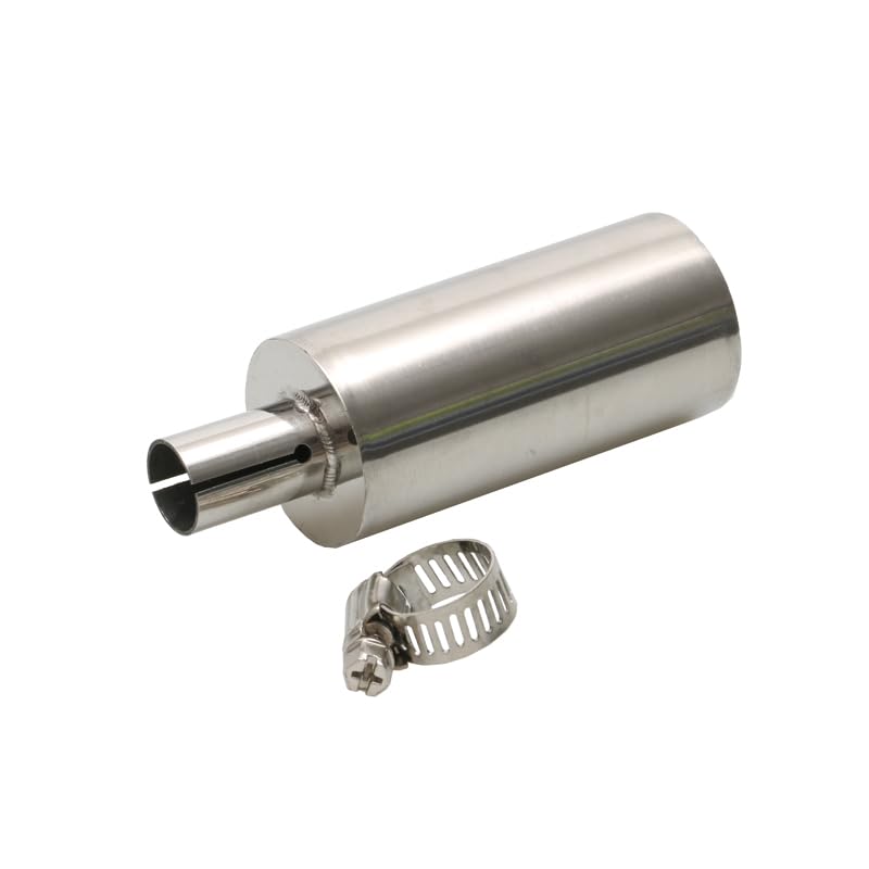 yuenhoang 1PCS Silencer Exhaust Pipe Gasoline Motor Sound Muffler Inner Dia14mm/0.55in Built-in Soundproof Cotton Noisy Eliminator Reducer Kit DIY Modification Parts for RC Boat Car Model