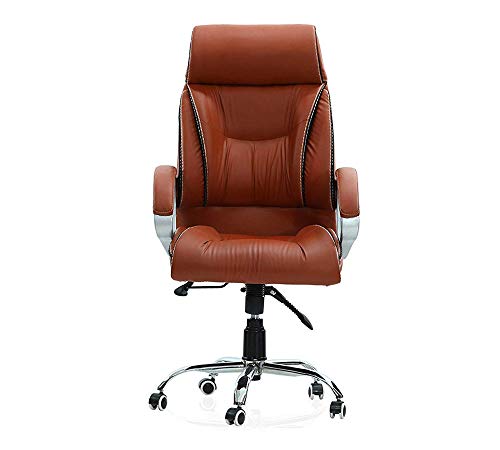 Image of High-Back Office Chair | Upholstery Primium Leatherette | Director & Executive Chair |Height Adjustable & Revolving Chair |Metal Legs & WheelBase | Top Office Chair (MSL-127)