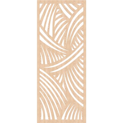Image of 31 3 /8 inchW x 79 3 /8 inchH x 1 /4 inchT Chester Decorative Fretwork Wood Wall Panels, Red Oak
