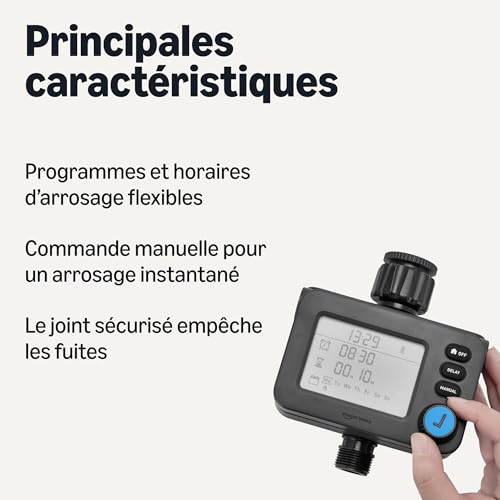 Minuteur d'arrosage avec programmation précise de la durée pour économie d'eau - 3