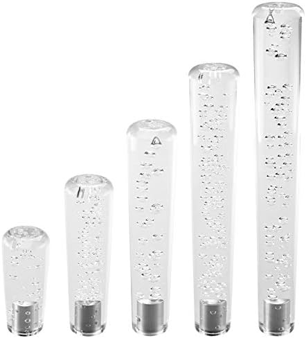 EZAUTOWRAP LED Light RGB Shift Knob Stick Crystal Transparent Bubble Gear Shifter 20cm