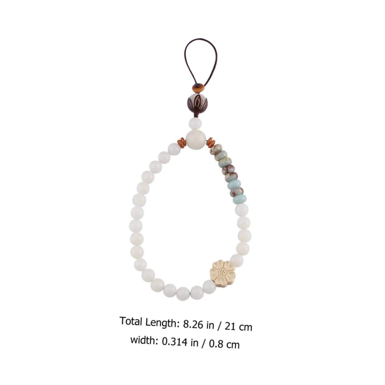 DOITOOL 5 Piezas De Cordón Con Cuentas Para Teléfono Móvil Colgante Decorativo Con Forma De Flor Cuerda Para Colgar La Identificación Accesorios