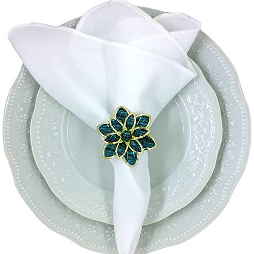 Porta Guardanapo Botão Crisântemo Mar da Tailândia - 4 unds