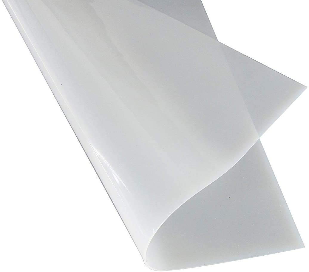 YJINGRUI 1 feuille de caoutchouc de silicone transparent 500 x 500 x 2mm.