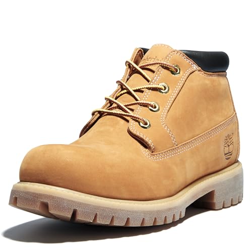 Timberland Men's Premium Waterproof Chukka Boot, Wheat Nubuck, 11 M US