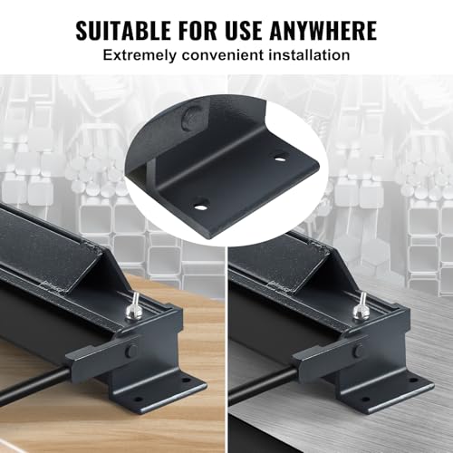 Happybuy Box and Pan Brake, 36-Inch, 0-130 Degrees Sheet Metal Bending Brake, Portable Mini Metal Bender with 20 Gauge Low Carbon Steel 14 Gauge Aluminum Capacity Power Handle, for Metal Bending - Image 5