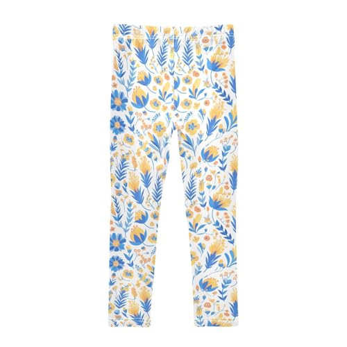 KLL Vector Illustration Ukrainian Folk Pattern Toddler Girl Active Leggings Soft High Waisted Athleisure Pants Sports2