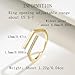 925 Sterling Silver Geometry Irregular Rings for Women, 14k Gold Plated Cubic Zirconia Stackable Finger Thumb Ring to Daughter Fashion Curved Geometry Adjustable Ring Birthday Mothers Day Jewelry Gift (Gold)