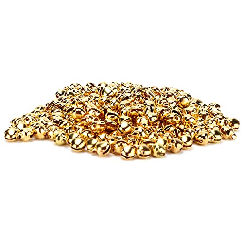 Mini Bells, Suitable for DIY Craft Decorative Beautifully Polished Durable Tiny Bells for Festival Decoration(Gold)