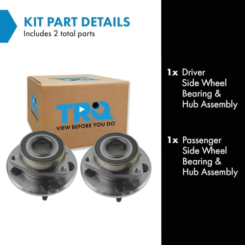 Image of TRQ Font and Rear Wheel Bearing and Hub Assembly Set 2 Piece