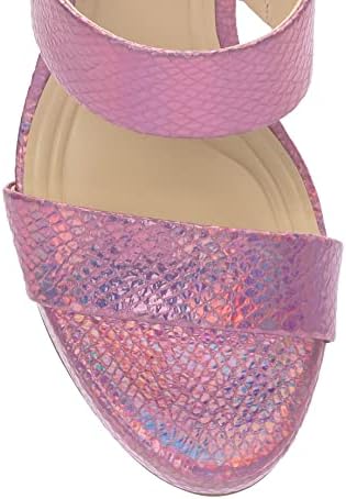 Jessica Simpson Women's Diza Platform High Heel Sandal Heeled, Iridescent, 9 | Image 5