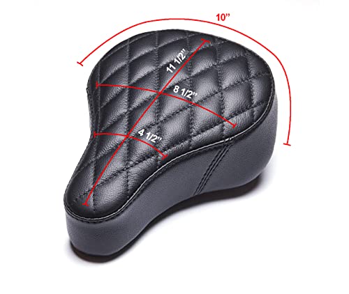 Image of AIRHAWK Inflatable Soft Comfortable Air-Cell Bike-eBike-ExBike Seats for Cycling /Electric Bike Riding /Exercising, Diamond Stitch Cover, Medium