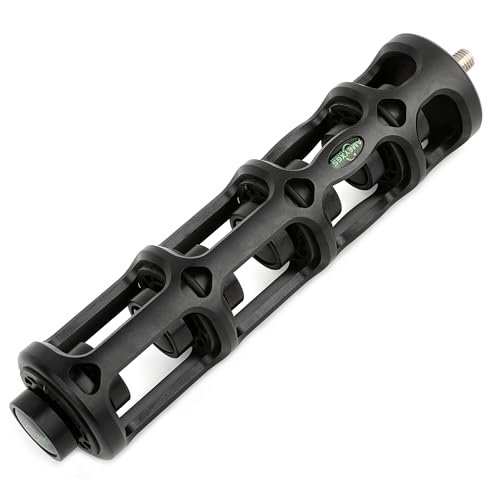 ZSHJGJR 7 Inch Archery Bow Stabilizer Aluminum Alloy, Shock Absorber Bow Stabilizer Vibration Damper, All-CNC Aluminum Machined for Compound Bow Accessories (Black)