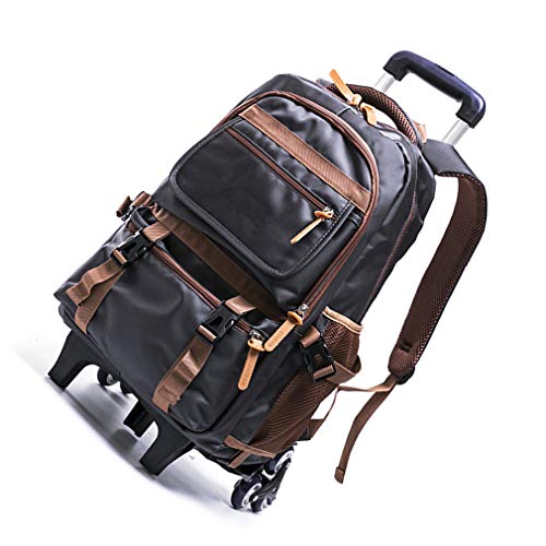6 Wheels Rolling Schoolbag Dark Green #TOP2