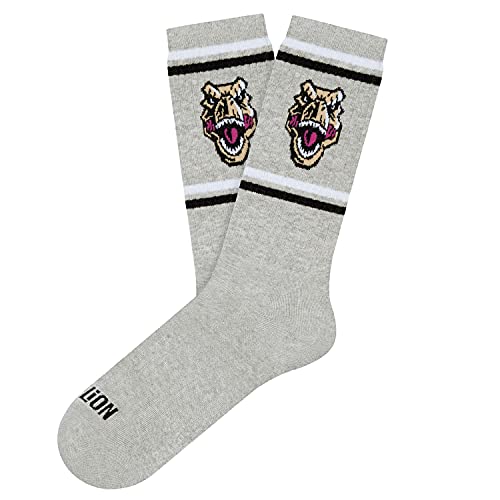 Jimmy Lion - CALCETINES UNISEX ATHLETICJURASSIC - Gris, L