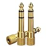 3 Pack 6.35mm (1/4 inch) Male to 3.5mm (1/8 inch) Female Stereo Headphone Adapter Gold Plated Audio Jack Adapter for for Aux Cable, Guitar Amplifier