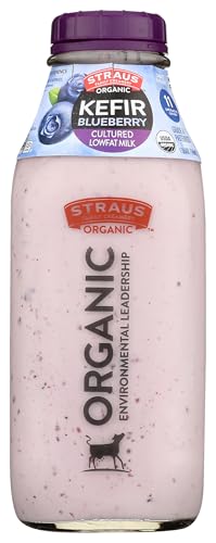STRAUS FAMILY CREAMERY Organic Blueberry Kefir, 1 QT