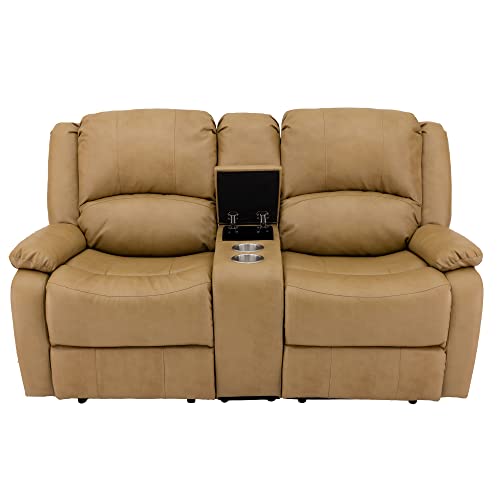 RecPro Charles 67" Double Recliner RV Sofa Zero Wall Loveseat for