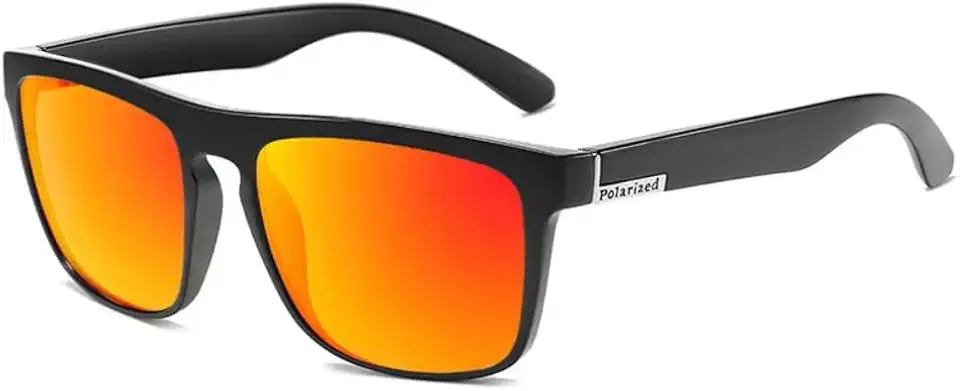 Óculos de sol polarizados para homens e mulheres, retrô, preto, proteção UV, dirigir, pesca, esportes