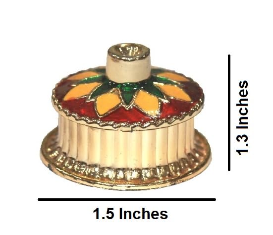 Image of Indian Dark Red Pure Kumkum Powder (Sindoor, Kumkuma, Kum Kum) For Makeup, Pooja And Other Hindu Rituals (Fancy Box 1)