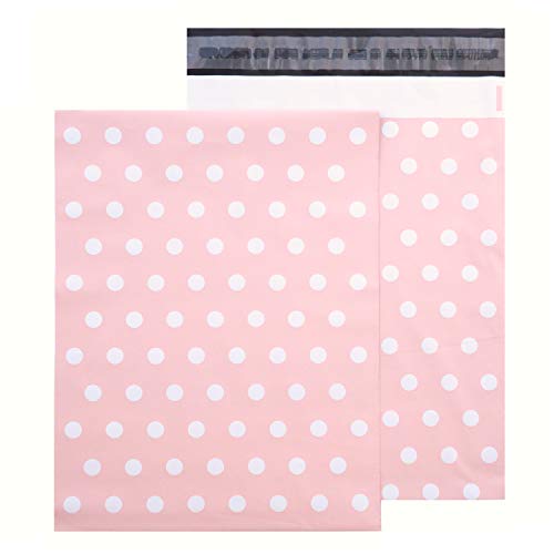 Poly Mailer - 100 Pack Plastic Mailing Envelopes & Shipping Bag 10" x 13" inches for Online Retailers, E-commerce Product Fulfillment (Pink Polka Dots)