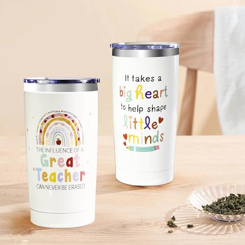 Cesta de regalo de agradecimiento para profesores, ideal como regalo de Navidad con vaso y marcas 3