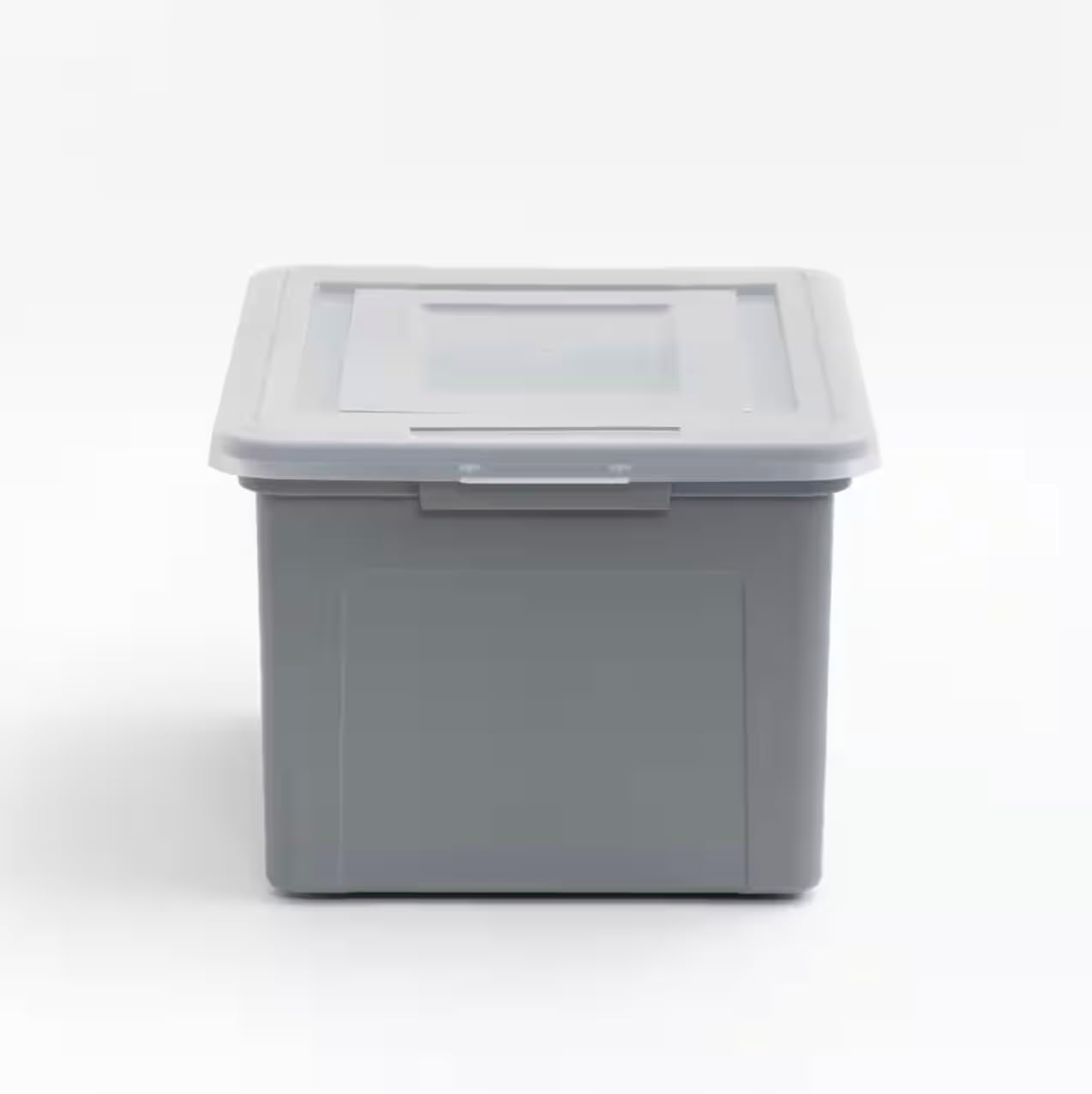 Snap Tight Plastic File Organizer Storage Box, Gray with Clear Lid 3 Pack, 8.5-Gal. TR30729