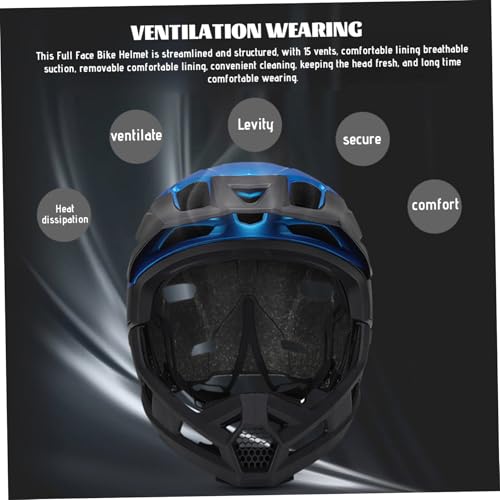 Casco de bicicleta de montaña de cara completa para evitar lesiones con barbilla desmontable 5