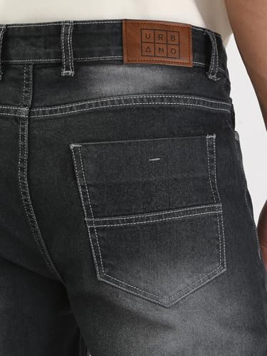 Image of Urbano Fashion Men's Straight Fit Washed Jeans Stretchable
