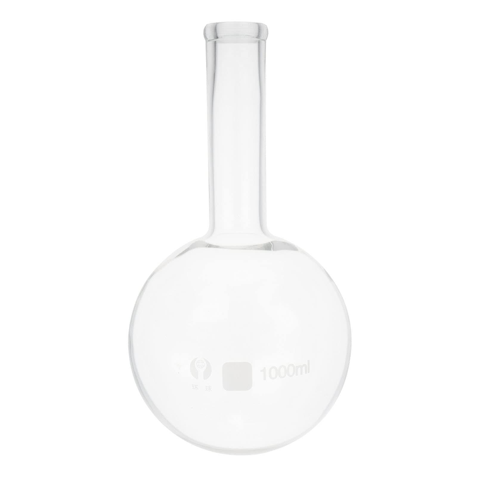 Pallone a Fondo Rotondo in Vetro 1000 Ml per Laboratorio Chimico, Fiaschetta Trasparente per Esperimenti Scientifici e Didattica, Resistente a Riscaldamento Uniforme, per Uso