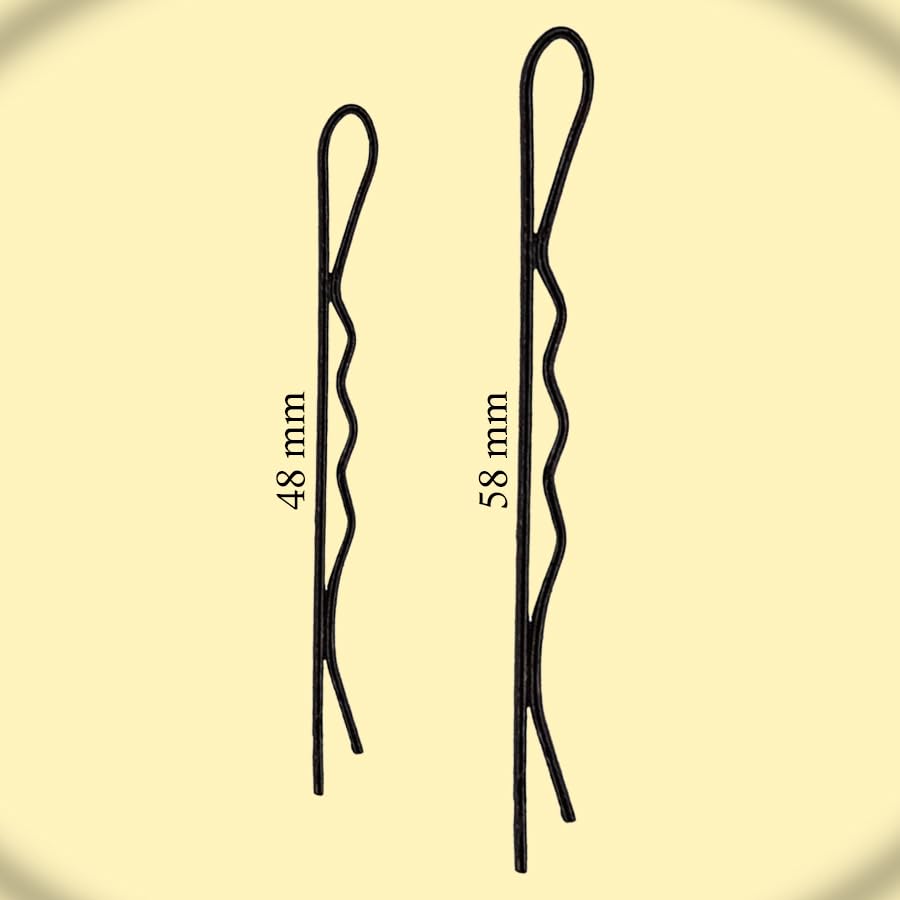 Image of Glaze Bobby Hair Pin for Women and Girls, Black, Strong Grip, Rust Resistant, Smooth Coated, Pack of 24