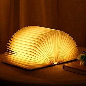 LED Buch Licht Faltbare Buchlampe Licht Buchlampe LED Stimmungsbeleuchtung USB Aufladbare WarmweißSchreibtisch Buch…