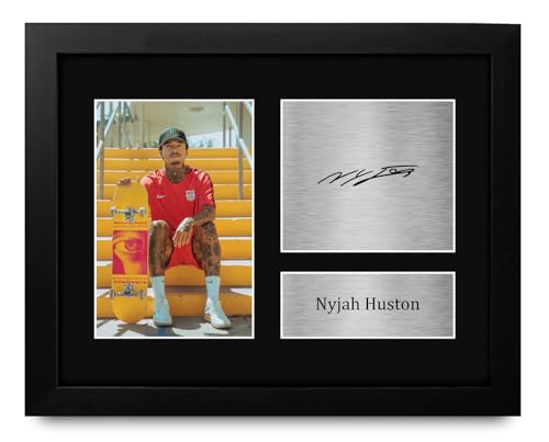 HWC Trading Nyjah Huston Gifts Printed Signed Autograph Picture for