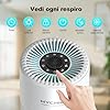 Purificatore d'aria con HEPA Filtra il 99,97% di polvere e particelle fino a una dimensione di 0,3 micron, modalità sleep (20 dB) e modalità auto, tre velocità per uso domestico