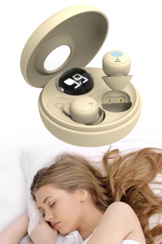 ATHRZ Sleep Earbuds Light-Weight Headphones, Bluetooth 5.3 in-Ear Mini Sleep Headphones Small Ultra-Mini for Side Sleepers, 36H Playtime with Charging Case, Clear Calls Earphones (colour of skin(UN))