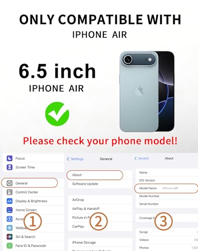 Image of Mr.Shield Privacy Screen Protector Tempered Glass Guard for iPhone Air, True 360 4-Way Anti-Spy, Easy Installation Kit, Case-Friendly
