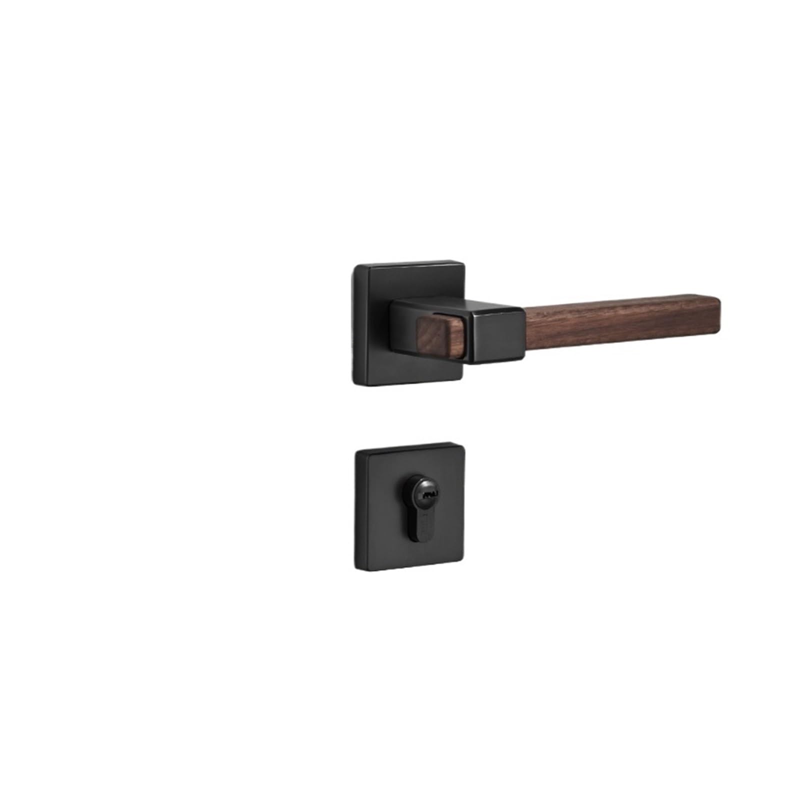 Serrures de porte intérieures en bois massif fendues matt black