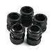 Jutagoss Plastic Waterproof IP68 Connectors with AD21.2 Adjustable Lock Nut and Gaskets Cord Gland Joints Wire Protectors Black 5PCS
