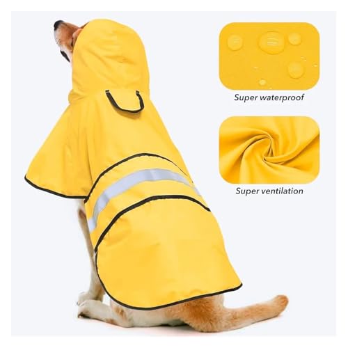 Manteau imperméable réfléchissant pour chien sangle réglable pour stopper la pluie