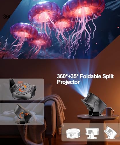 Image of Magcubic Smart Projector, Mini Projector with WiFi and Bluetooth HY300GT | Portable Projector 2K Support, Voice Control, Auto Keystone, Built-in Apps, 5W Speaker Proyector for Movie Home Outdoor